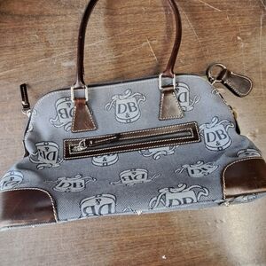 Dooney & Bourke Domed Donegal Crest Satchel Bag w/Leather And Coin Purse